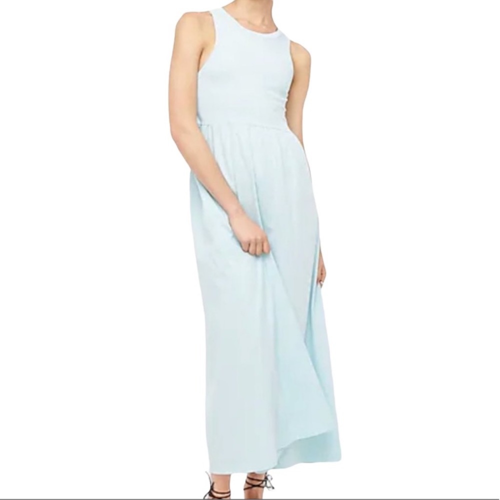 J.Crew Knit Cutaway Tank Maxi Dress NWT, Size XS, Scenic Aqua